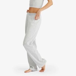 SKIMS Heather Gray Ribbed Lounge Pants